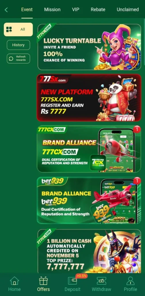 777CB Game Registration Process