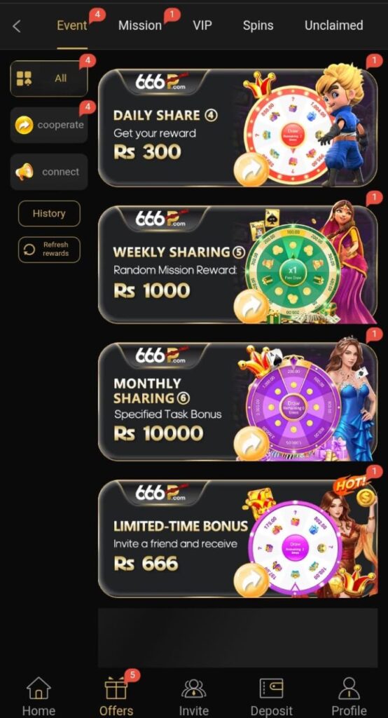 666P Game Registration and Deposit Interface